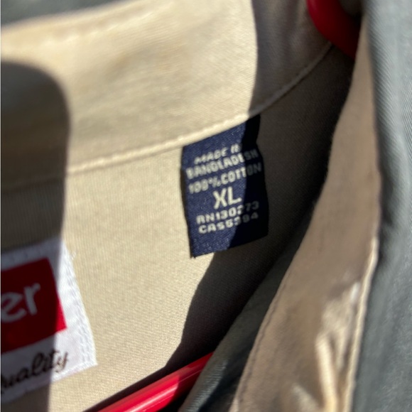 Wrangler Men's Button Up Shirt Black Size XL Short Sleeve Chest Pocket Cotton - Picture 3 of 4